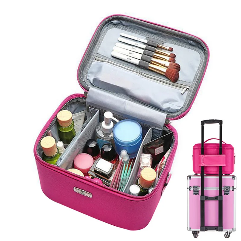 

New Makeup Organizer Waterproof Makeup Bag Travel Organizer Cosmetic Box for Women Travel Large Capacity Storage Case Suitcases