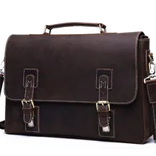 Nesitu Винтаж гарантия натуральная кожа Crazy Horse кожа мужские сумки через плечо мужской портфель# M6301