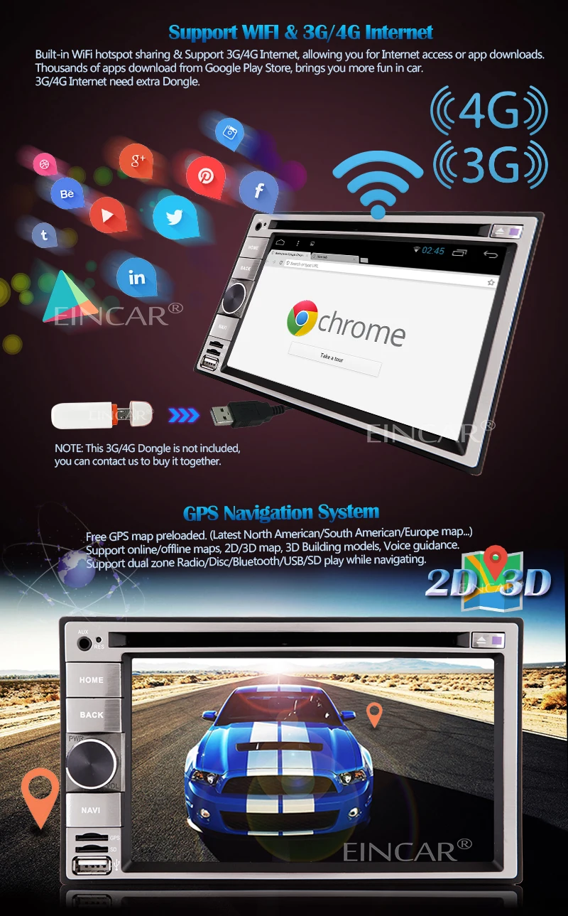 4 ядра Android 5,1 автомобильный dvd 2din автомобильный DVD игрок двойной din стерео gps навигация автомобильное радио android 2din+ камера