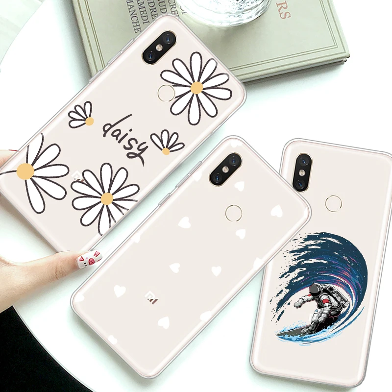 

Flower Heart Phone Case For Xiaomi Mi 9 SE 8 A2 A1 6X Pocophone F1 Pattern Cover For Redmi Note 7 6 5 Pro 7 6 6A Soft TPU Coque