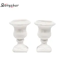 Dongzhur белый цветочный горшок миниатюрная кукольная мебель детская головоломка DIY Сад Наружное украшение 1:12 Кукольный дом Миниатюрный