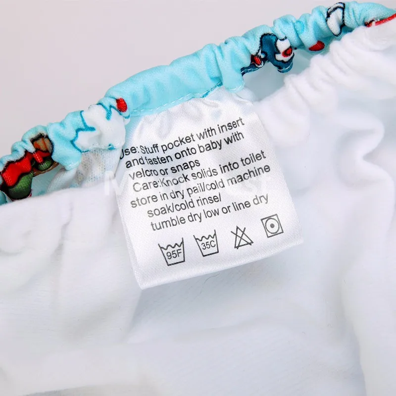 Mumsbest/новые детские многоразовый тканевый подгузник карман мультфильм животных регулируемый подгузник Многоразовые подгузники из ткани