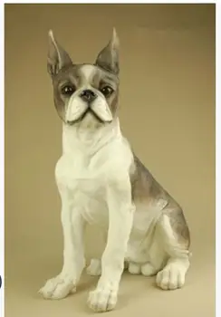 

Boston dog home decoration resin home furnishings creative Wolf handicraft household imitation wood Tiger have money sculpture