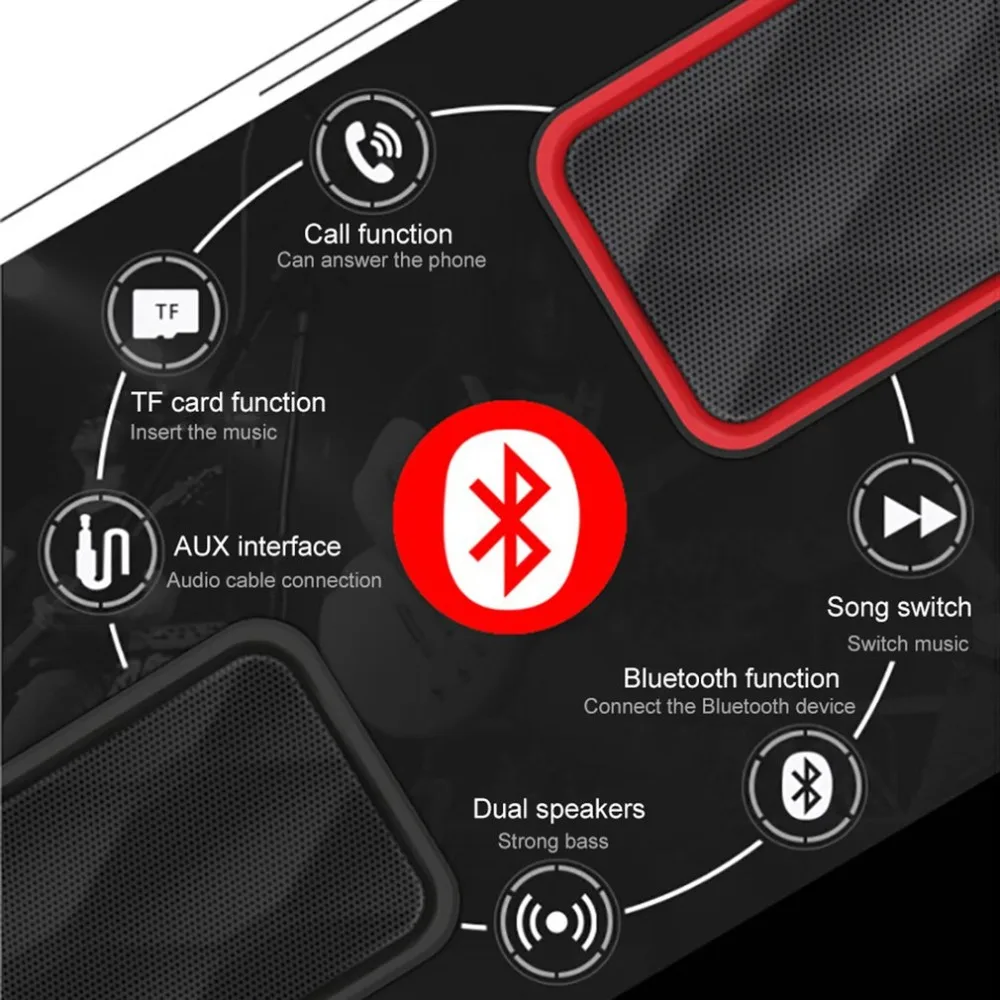 SC211 Bluetooth динамик стерео портативный мультимедийный ноутбук USB динамик TF/U диск бас пистолет Поддержка Bluetooth телефон