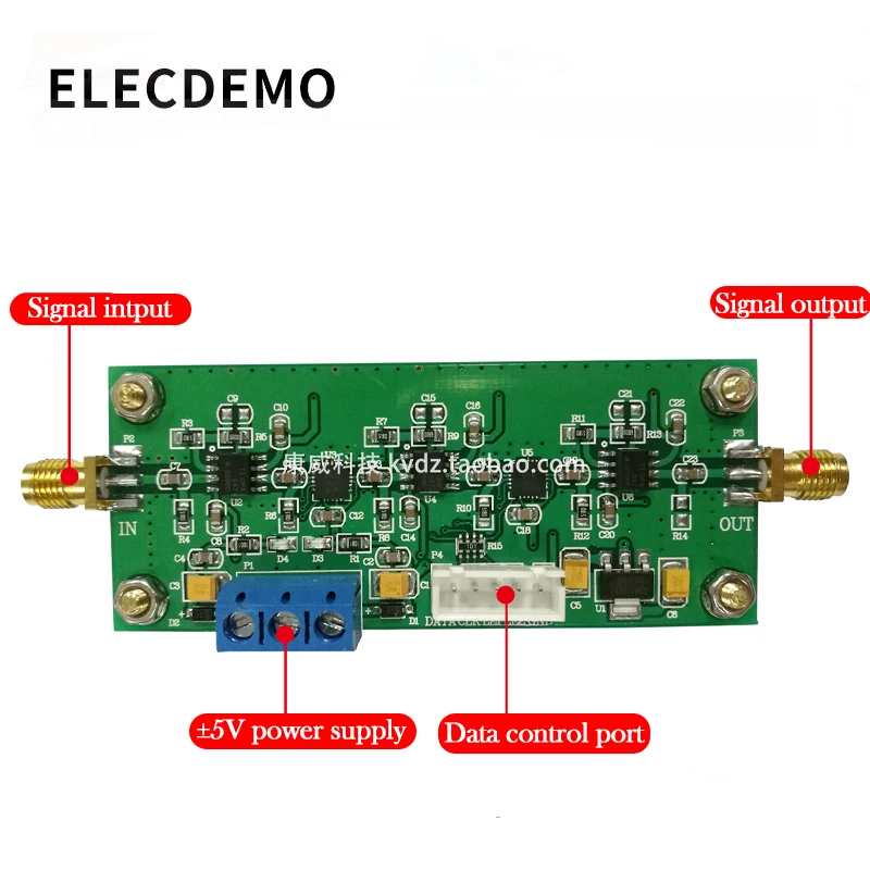 Adjustable Gain Amplifier Module 30K-200M Wideband Programmable Amplifier 65dB Gain 0.5dB Stepping Adjustable Gain Amplifier Module 30K-200M Wideband Programmable Amplifier 65dB Gain 0.5dB Stepping