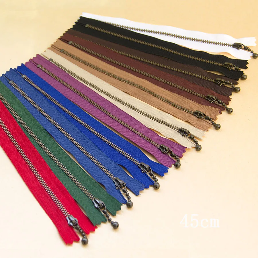 10pcs/lot 25CM Japan YKK 3 Metal Bronze Zippers DIY for Bags Patchwork