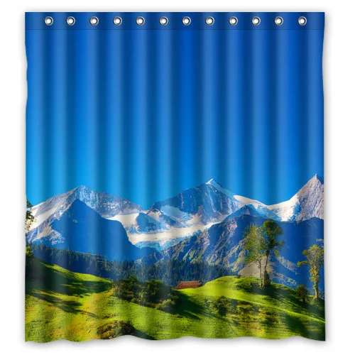 YOOSEE "Mountains Scenery Switzerland Alps Nature" Custom Shower