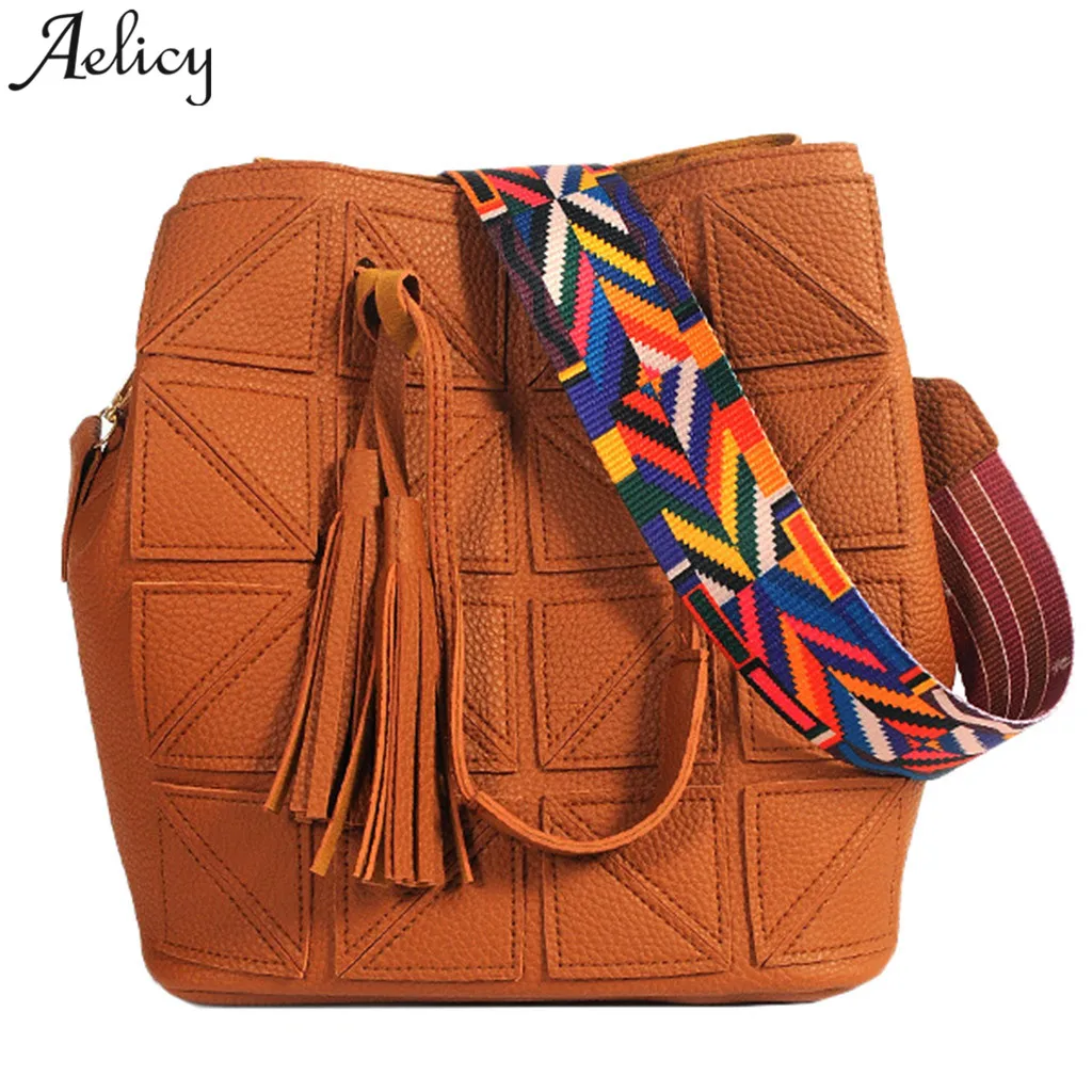 

Aelicy luxury handbag for women @ leather tassel Ladies bucket Bag Versatile girls Messenger bag+clutch bags bolsa feminina 2019