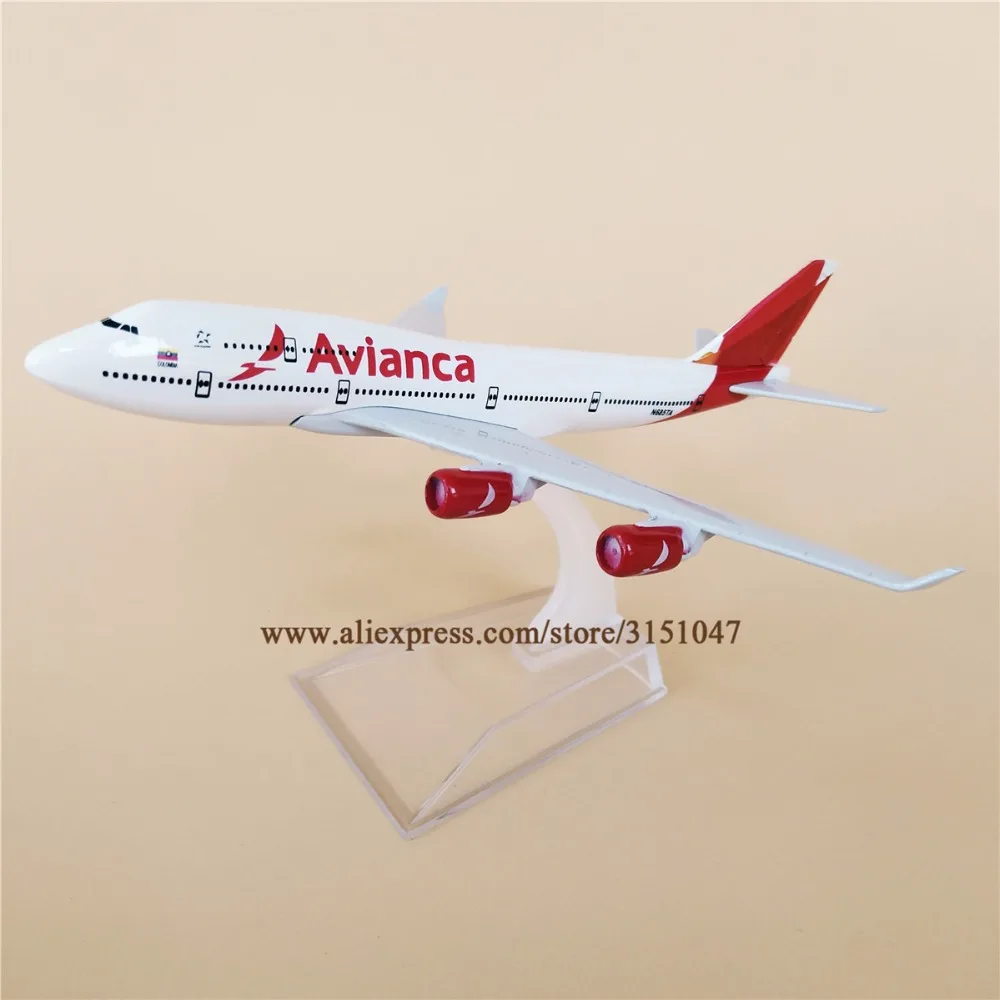 Новый 16 см Air колумбийских белый AVIANCA B747 Boeing 747 Airways Airlines металлического сплава