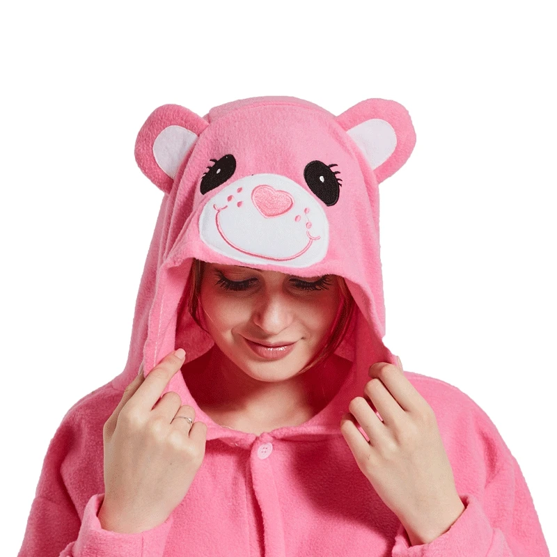 JINUO милый мультфильм кигуруми с длинным рукавом капюшоном Onesie взрослых для