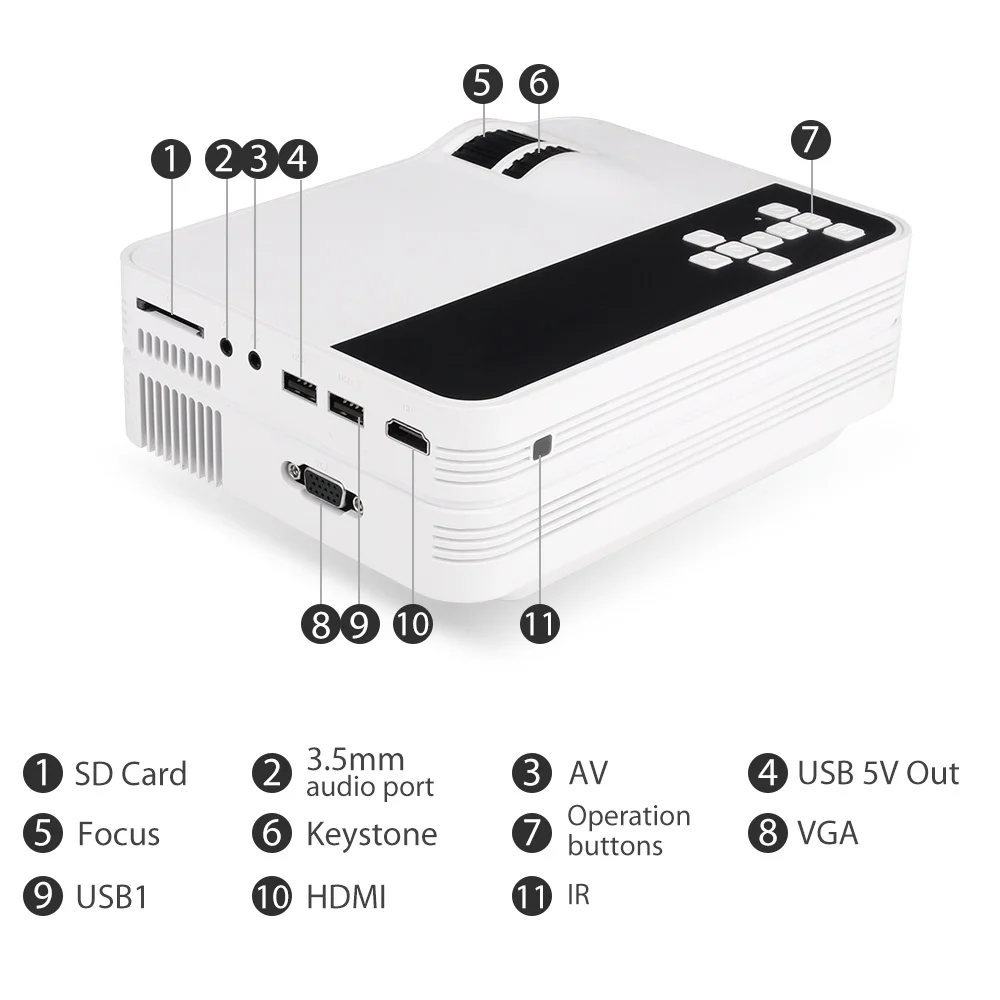 ThundeaL мини-проектор UB10 Android WiFi 3D светодиодный проектор 2000 люмен ТВ домашний кинотеатр LCD видео USB VGA поддержка 1080 P HD мультимедийный проектор