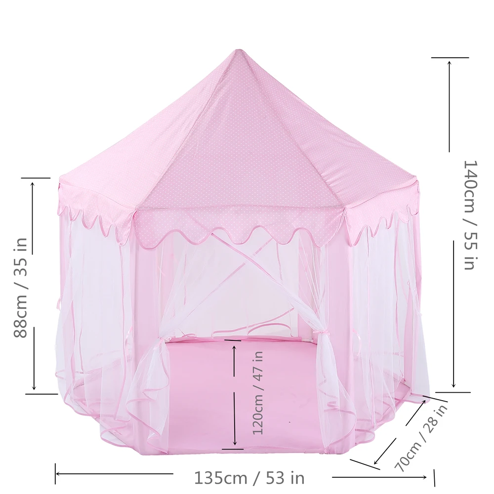 

Children's tent Princess Castle Hexagonal Screen Ocean Ball Pool Game Room Mosquito Net Baby Toy House