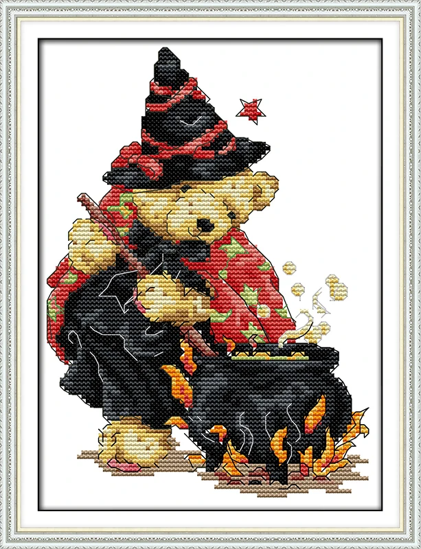 Набор для вышивки крестом Magic little bear 14ct 11ct холсты стежков с принтом рукоделие плюс