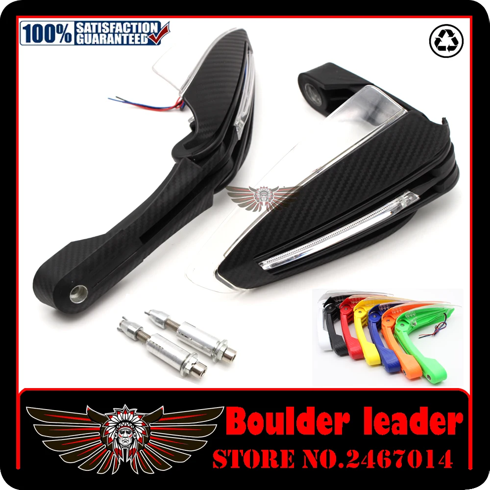 

HG-017 7/8" New Motorcycle Led DRL Turn Signal Light Brush Bar Handguard Protector Cover Handlebar Brush Hand Guards Dirt Bike