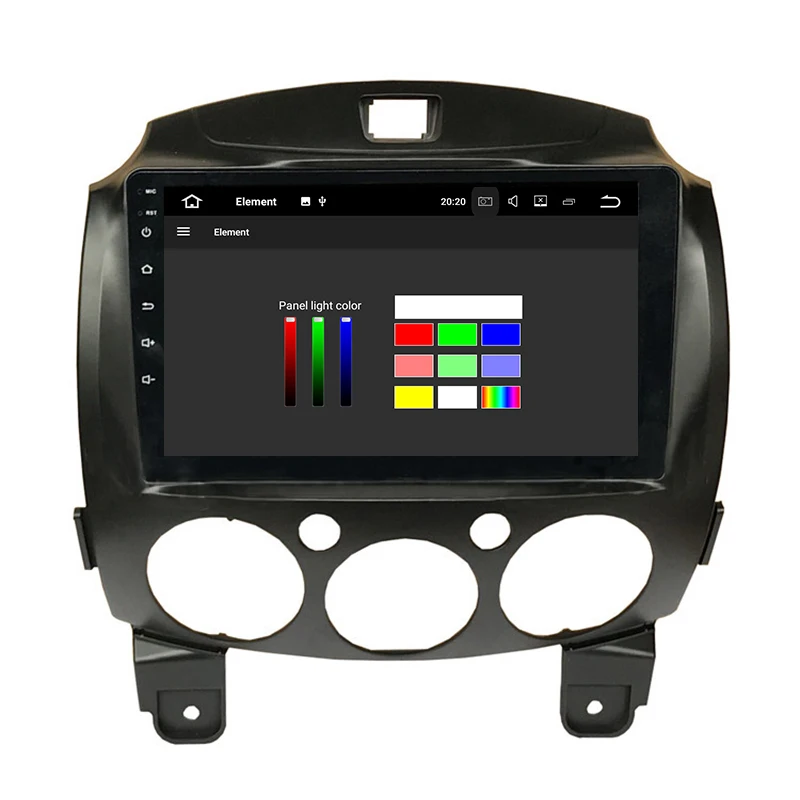 Excellent Aotsr Android 8.0 Car DVD Player Autoradio GPS Navigation for Mazda 2 9 inch IPS Screen Mirror-link Bluetooth no DVD 2 din radio 3