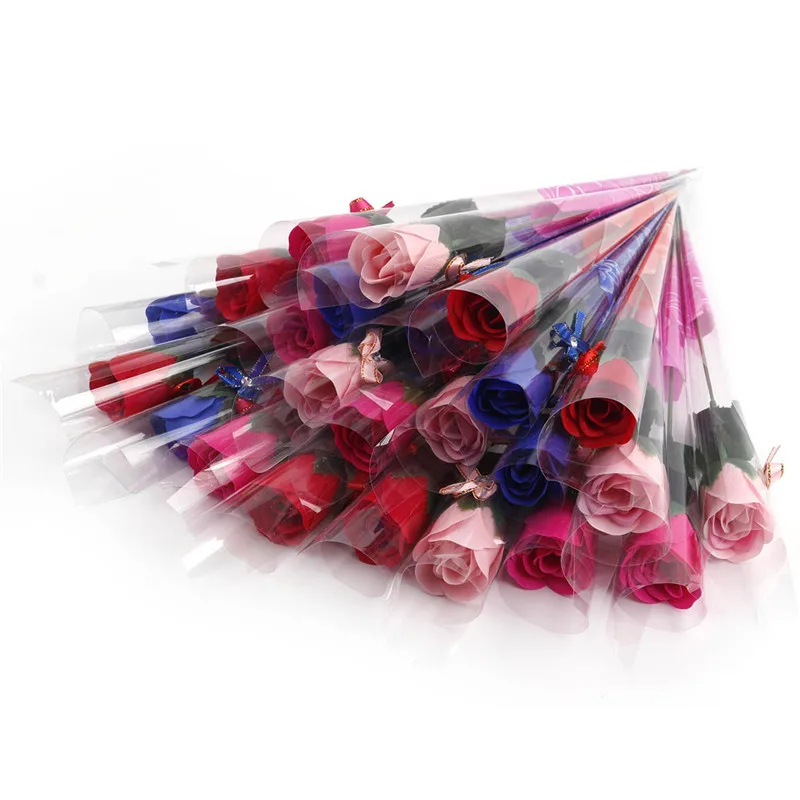 Romântico com Festa de Casamento Flor para Dia dos Namorados Presente do Dia das Mães Rosas Sabão Flores Favores Rosa Banho Corpo Sabonetes 30 Pçs 3 festa de casamento favores rosa banho corpo