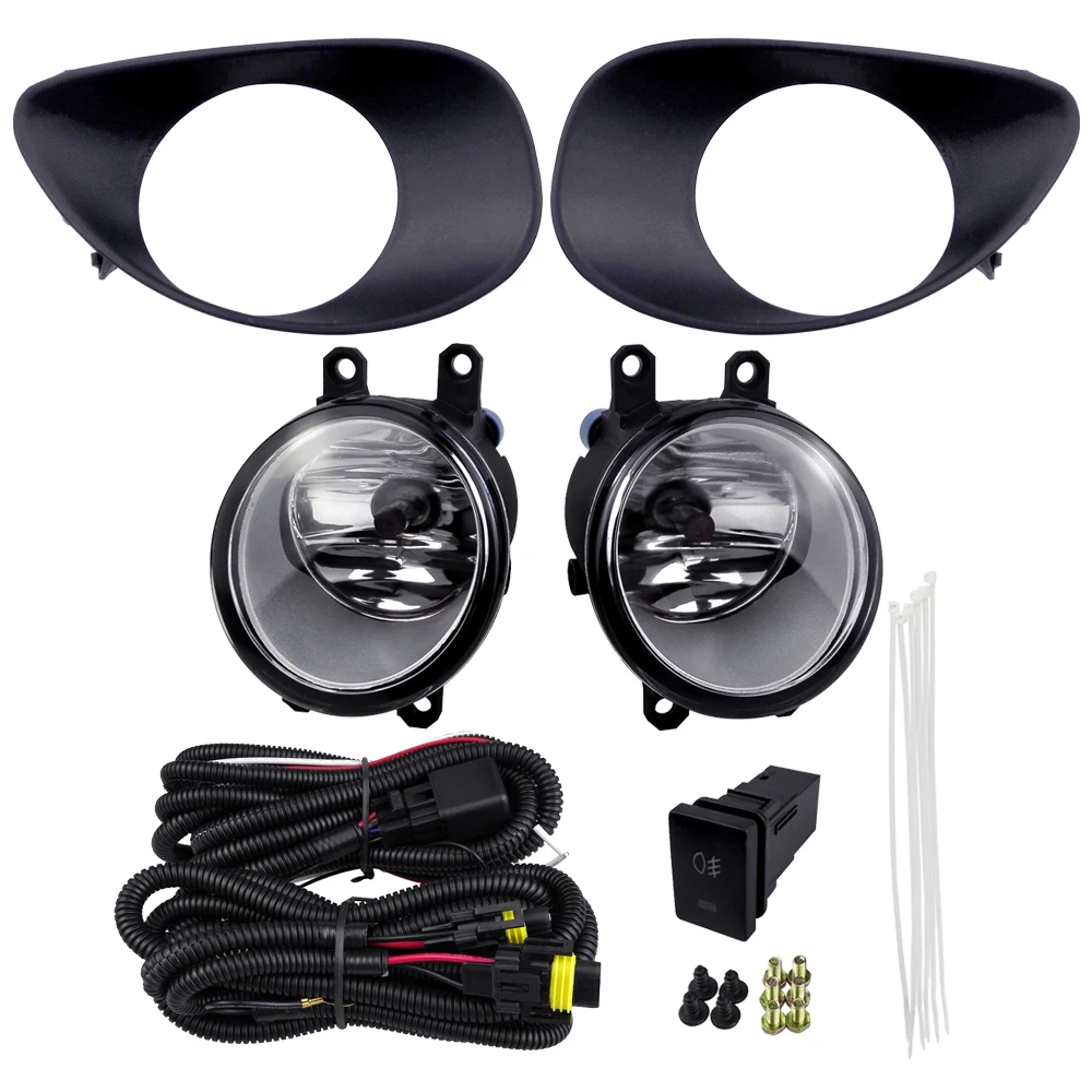 

Waterproof Fog Lamp Kit Socket Car Styling For Toyota Yaris Hatchback Vitz 2006-2008 ABS 4300K Yellow 12V 55W Vehicle Fog Light