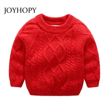 JOYHOPY/Детские свитера; вязаные пуловеры для мальчиков; Верхняя одежда для мальчиков; свитера для девочек; плотная зимняя теплая вязаная одежда; одежда для детей