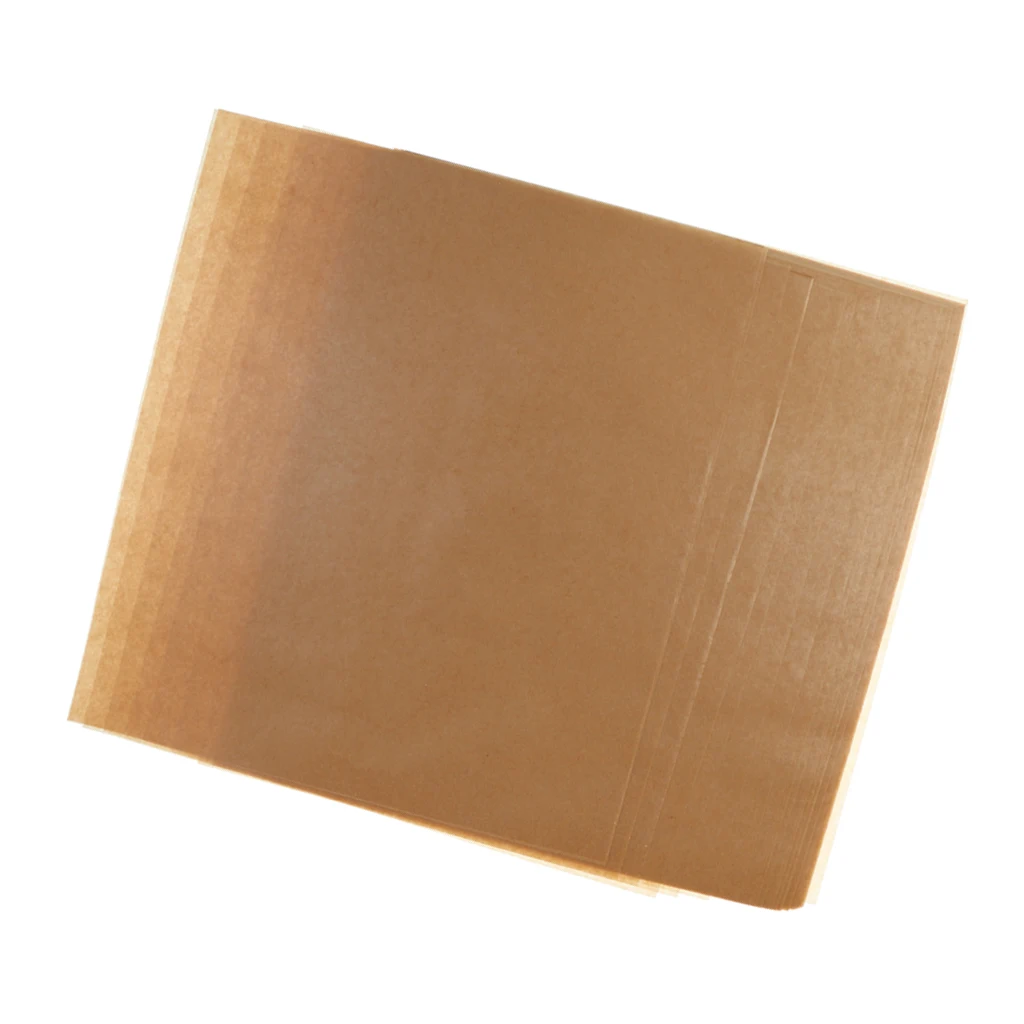 Pack of 50 Brown Waterproof Dry Wax Paper Food Candy Sweet Oil Packing Paper