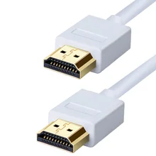 Ultra Slim Profile White HDMI Cable 1m 2m 3m 5m 10m High Speed with Ethernet Supports