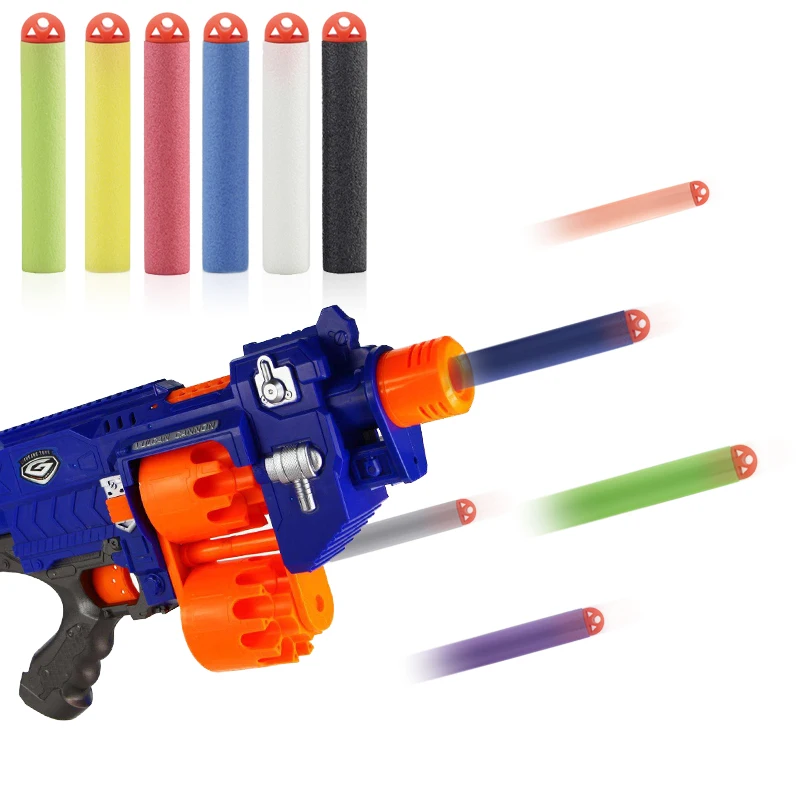 Разноцветные мягкие пули для пистолет с тремя отверстиями головка EVA пены пуля для страйкбол Пистолеты для Nerf пули 100 шт./упак