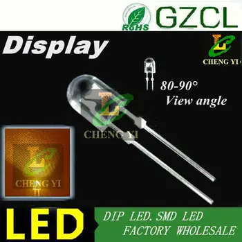 

Amber 5mm display dip led 585-595nm oval 546 light diode 2.0-2.5V with stuck-point