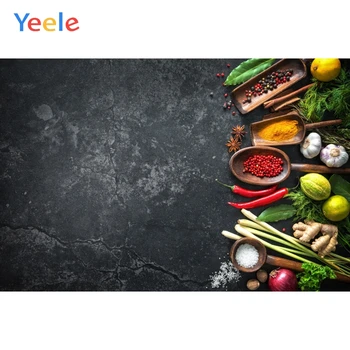 

Yeele photophone for food Dark Cement Wall Vegetables Fruits Kitchen Photography Backgrounds Photographic Backdrops Photo Studio