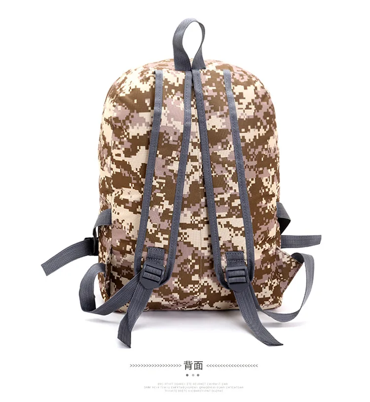 de Lazer Camuflagem Bolsa de Computador Estudante Mochilas