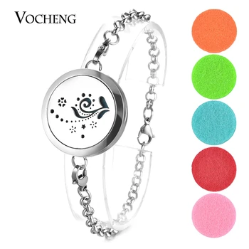 

10pcs/lot Stainless Steel Diffuser Locket Bracelet Scent Last Air Freshener Aroma Essential Oil Diffuser Bracelets VA-450*10