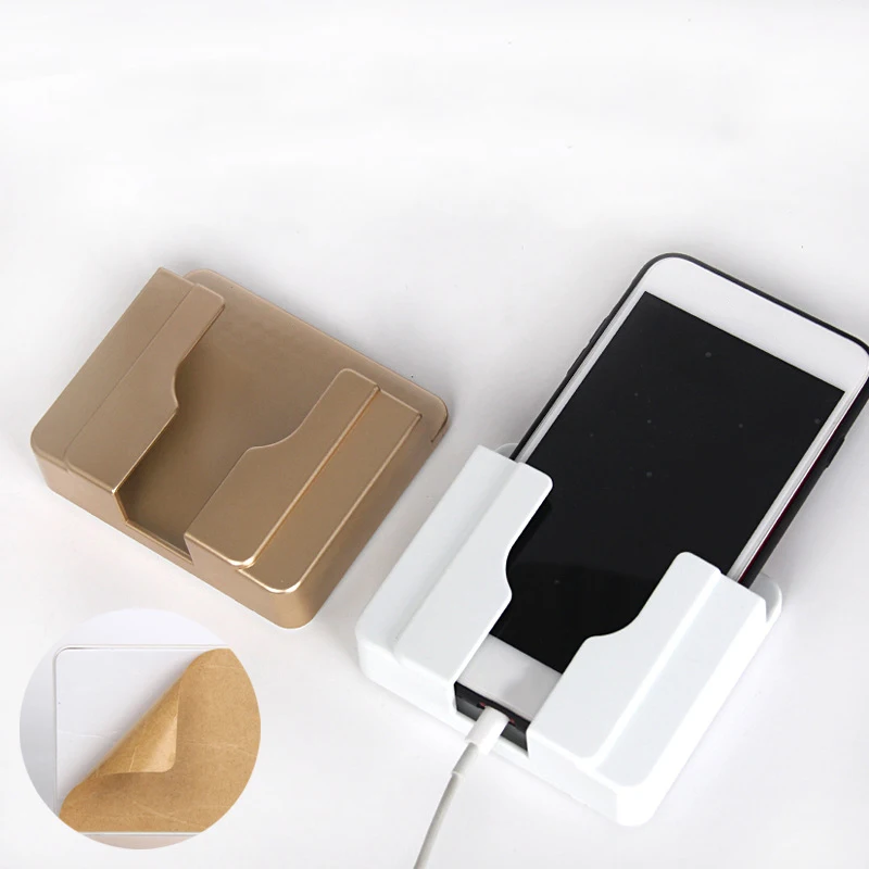 Практичный Универсальный прикроватный настенный держатель для мобильного телефона iPad, Подставка для зарядки смартфона, матовый бесшовный пластиковый кронштейн