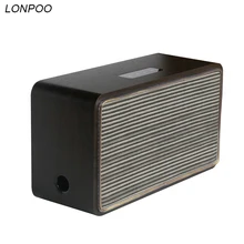 LONPOO Wooden Bluetooth Speaker 20W Wireless USB Speaker home theater speaker for Smartphone tablet home