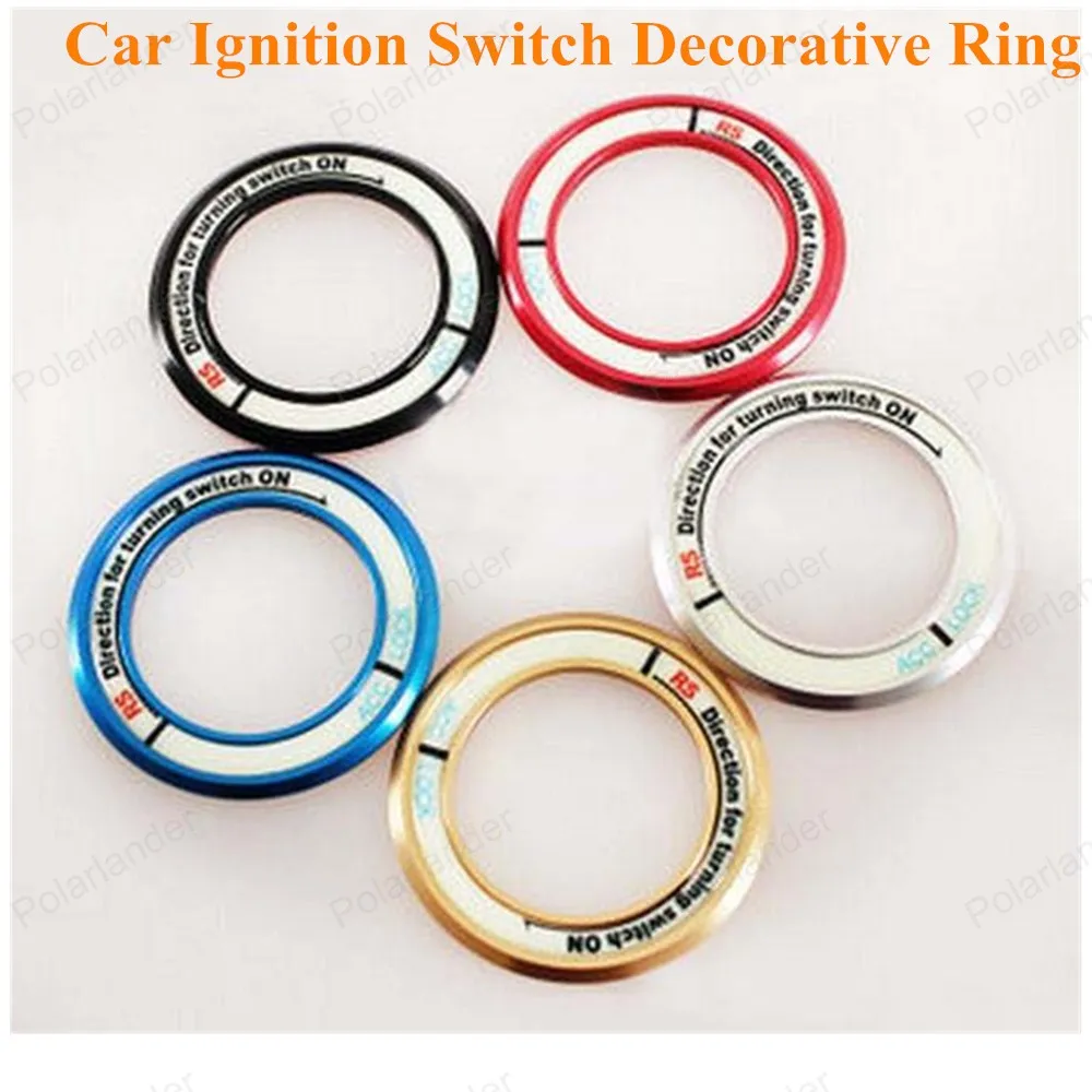 

Auto Accessories ACC Lock Rings Switch Cover Circle Stickers Aluminum Alloy Car Ignition Key Decoration Ring For P-eugeot