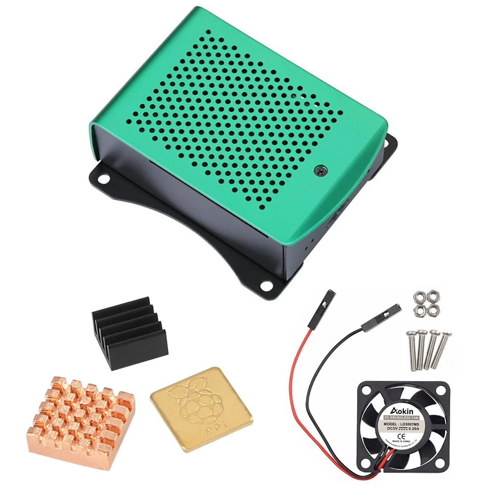 Special Offers Cooling-Fan-Kit Aluminum-Case Raspberry Pi Heatsink Pi3 Model Metal  33016535869