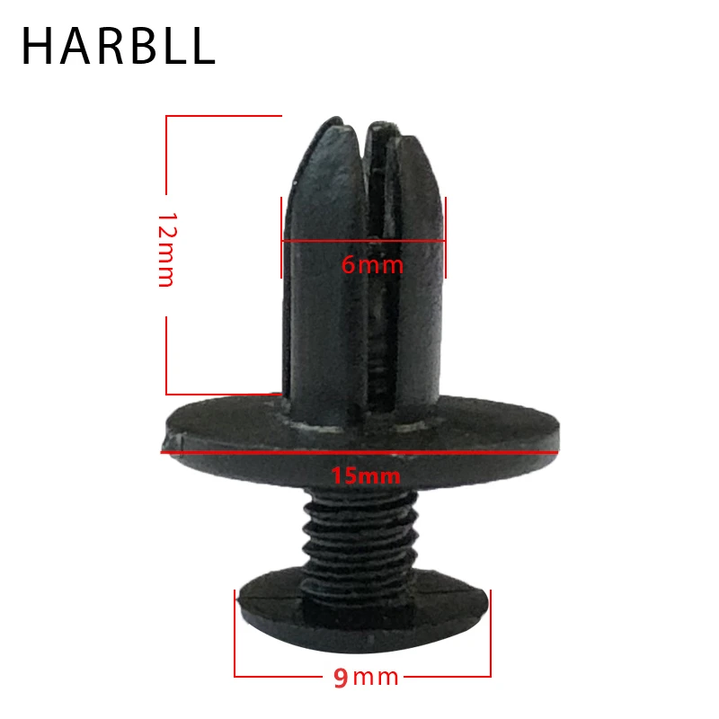 Buy HARBLL 100PCS 6mm Hole Plastic Push Screw Rivet