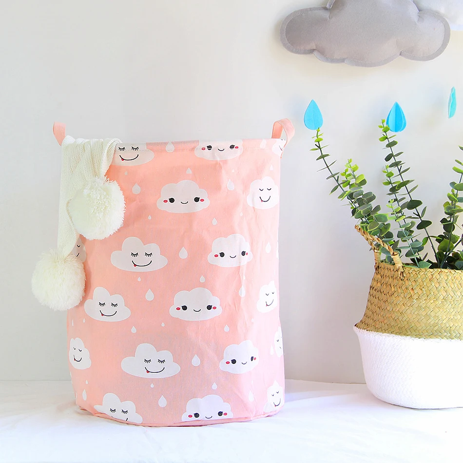 0005MICCK Simple Waterproof Laundry Baskets Kids Toy Creative Storage Basket Home Decoration Driety Clothes Sundries Organizer Box
