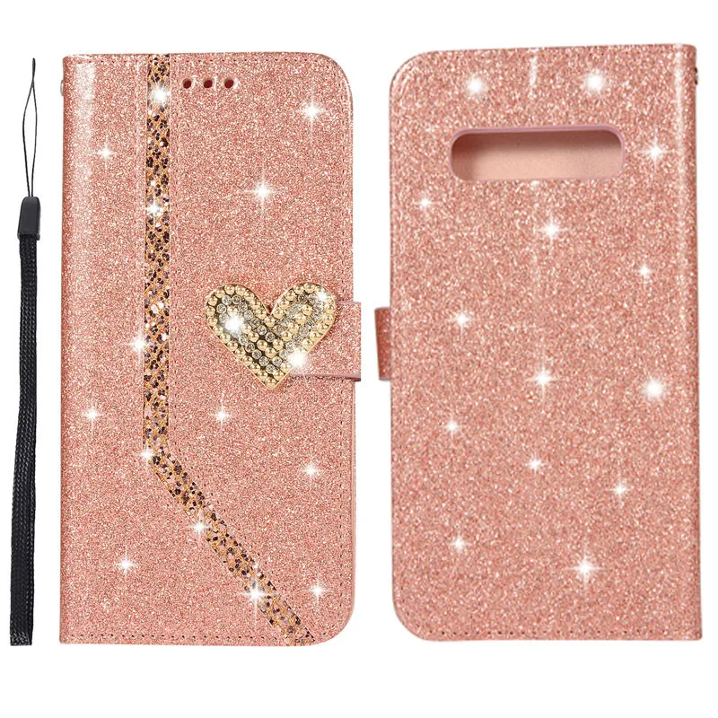 

Bling Diamond PU Glitter Cover for Samsung Galaxy S10 Plus Filp Magnetic Case for Samsung Galaxy S10 Lite Leather Wallet Case