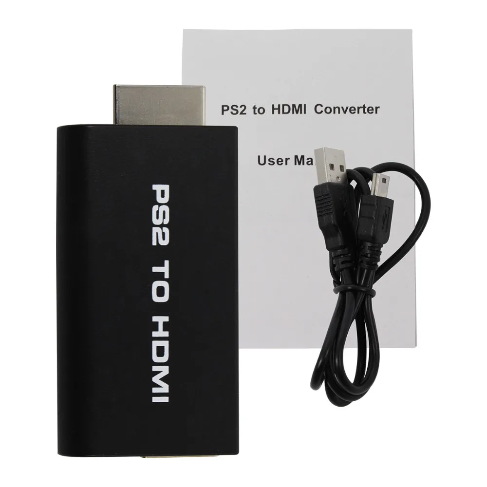 Для PS2-HDMI 480i/480 p/576i аудио-видео конвертер адаптер с 3,5 мм аудио выход поддерживает все режимы отображения PS2