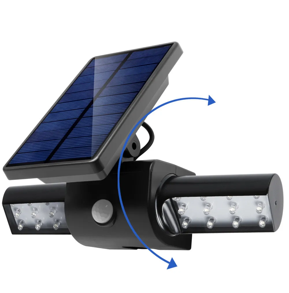 Lâmpadas de Rua de Energia Sensor de Movimento Lâmpada de Rua ao ar Luzes de Parede à Prova Água de Segurança Mais Novo Levou Solar Light Pir Jardim Livre d' 200lm 24 15 Lâmpadas solares