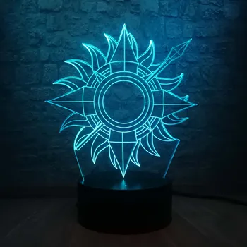 

House Martell of Sunspear Logo USB Desk lamp 3D Night Light LED Touch Sensor Bulb Teen Bedroom Decorative For Man Boy Gift Toys