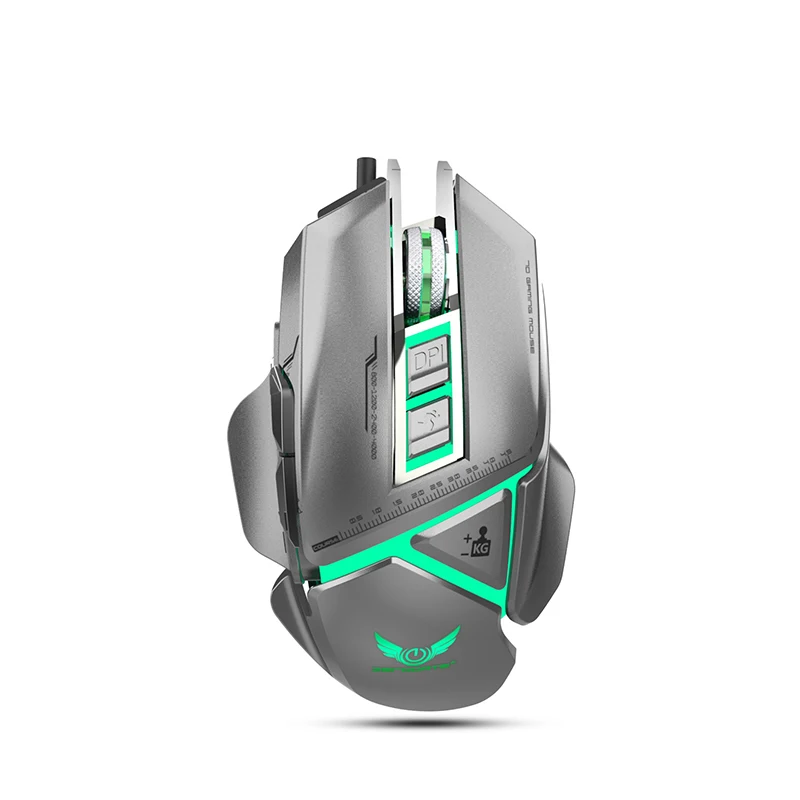 

X400 Detachable Wired Gaming Mouse Optical Macro Define Mechanical Mice Metal Ergonomic LED Backlit Game Mouse for Gamer Laptop