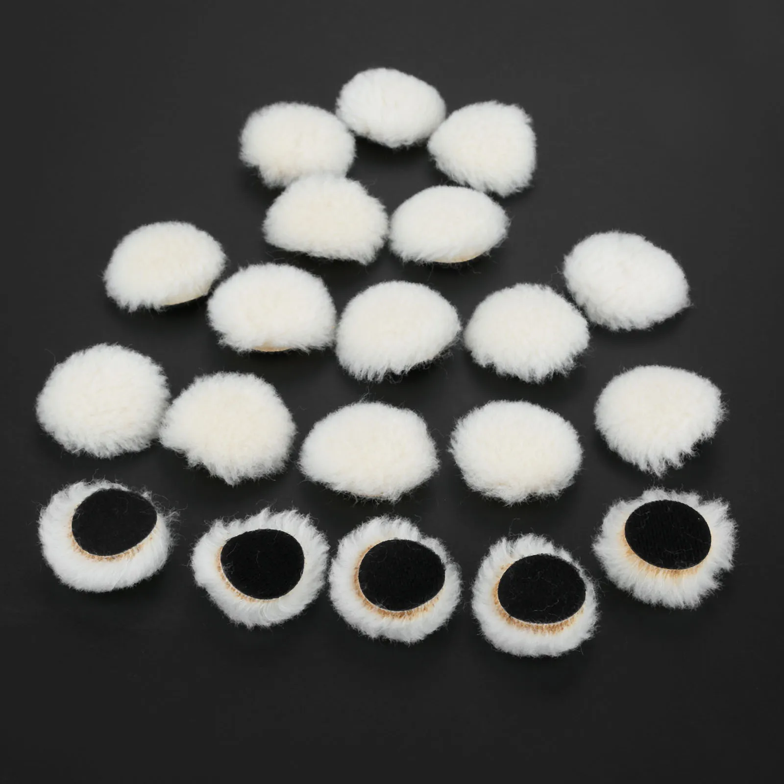 Almofada de lã de Polimento Almofadas de Polimento Cuidados de Limpeza de Vidro para Polimento de Metais Vadia Polegada Disco Polidor Bonnet Car Pintura Ferramenta 20 Pcs 1