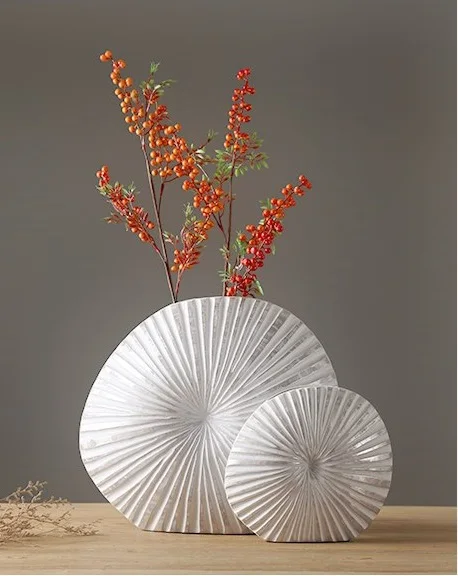 Скандинавские современные лаконичные стильные креативные изделия из смолы в форме раковины, украшение для офиса, домашнего интерьера, Цветочная ваза