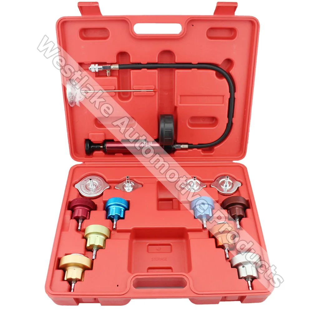 14PCS Universal Radiator Pressure Tester Kit For Water Tank Leak