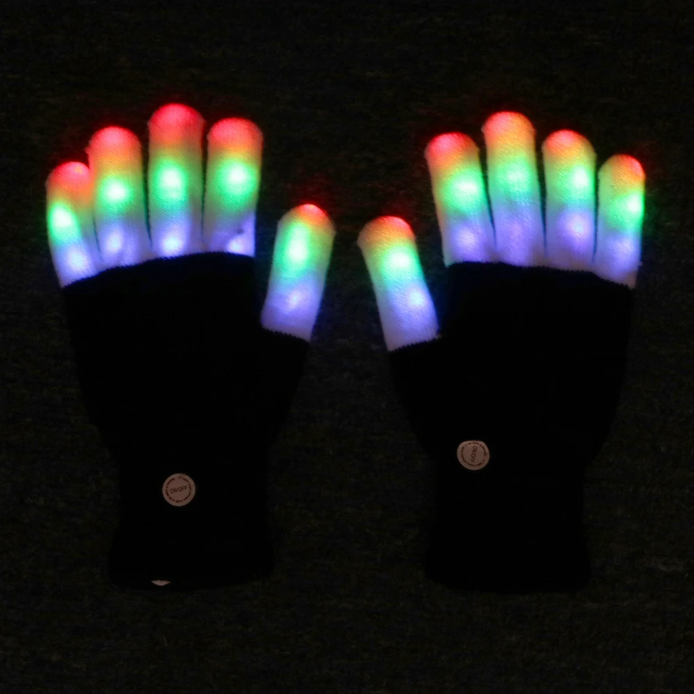 

ITimo Color Changing Finger Light Creative Cute Flashing Gloves Lamp LED Night Light Novelty Lighting Gift For Children