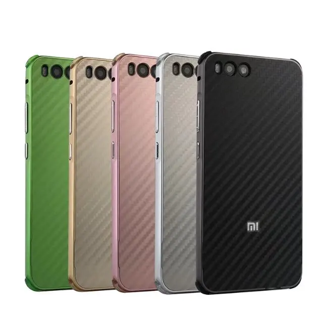 Роскошные Гибридный чехол для xiaomi mi 6 жесткого углеродного волокна Coque металлический бампер+ PC защитный чехол для xiaomi mi6 телефон оболочки