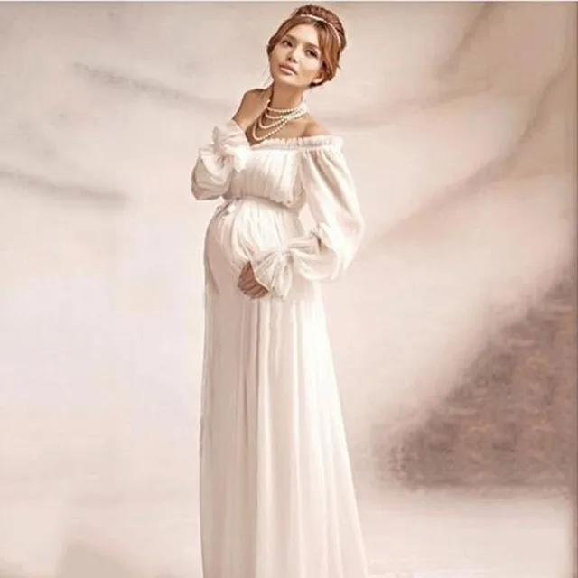 Ivory Maternity Maxi Dress
