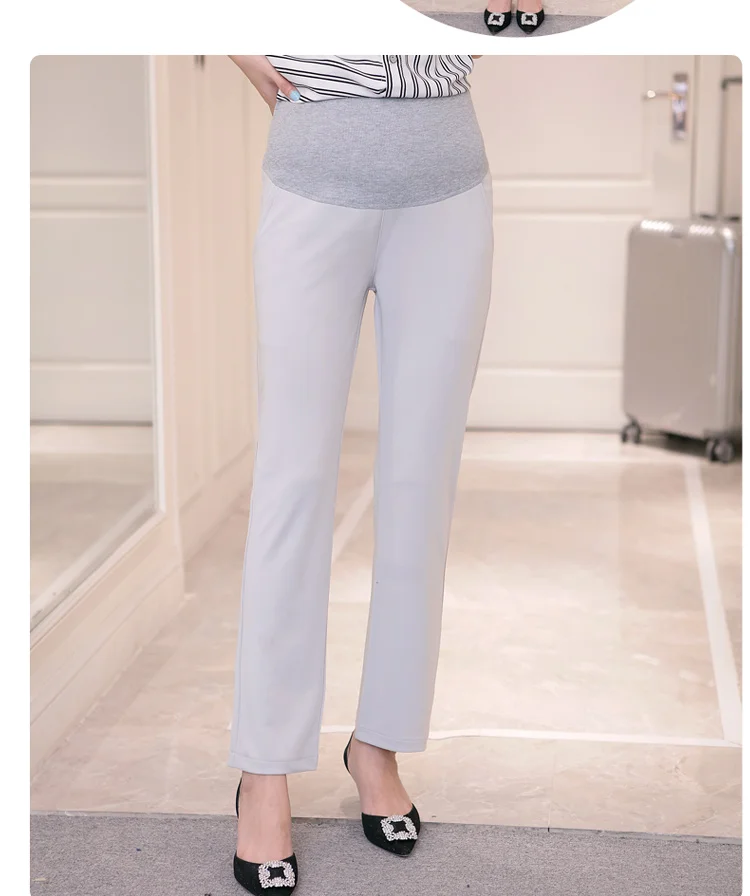 2019 сезон весна-лето Новая корейская модная одежда для беременных сплошной цвет беременных женщин желудка лифт повседневные штаны, леггинсы