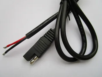 

12 pcs SAE 2xmm^ Black Round Cable Quick Connect Disconnect Weatherproof 100cm