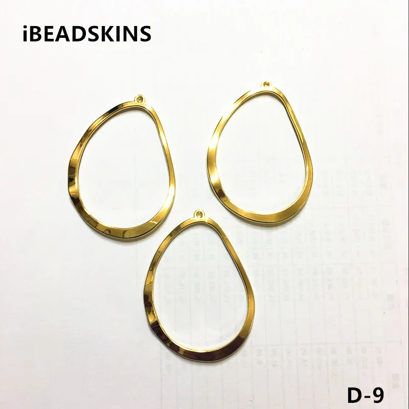 

New arrival! 48x35mm 100pcs/lot gold color Zinc alloy geometric-shape charm for Earrings/ jewelry DIY( as shown)D-9