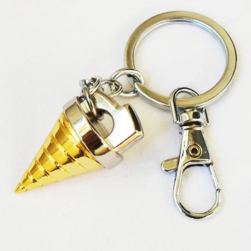 

New Creative 4*2cm Anime Gurren Lagann Golden Core Drill Metal Keychains Pendant Key Chain Key Ring